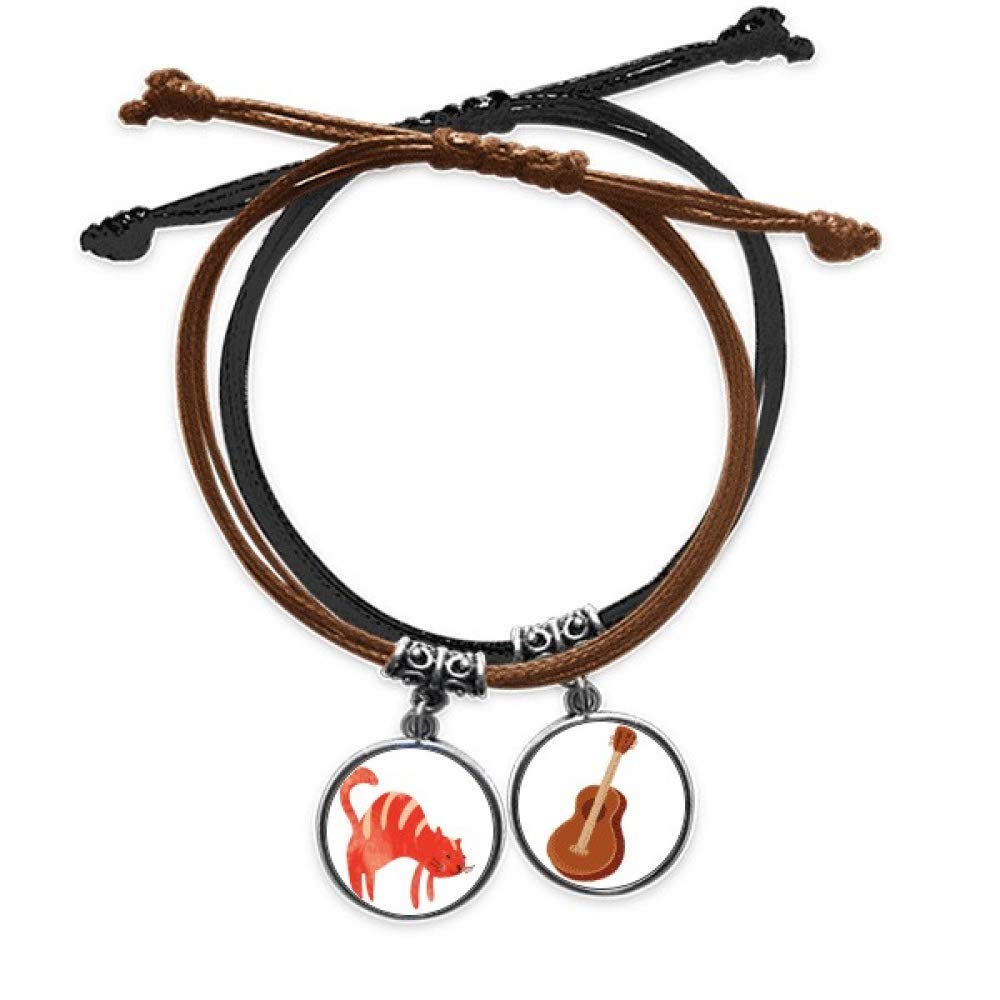 Pulsera de cuero de gato rojo con acabados de alta fidelidad 3
