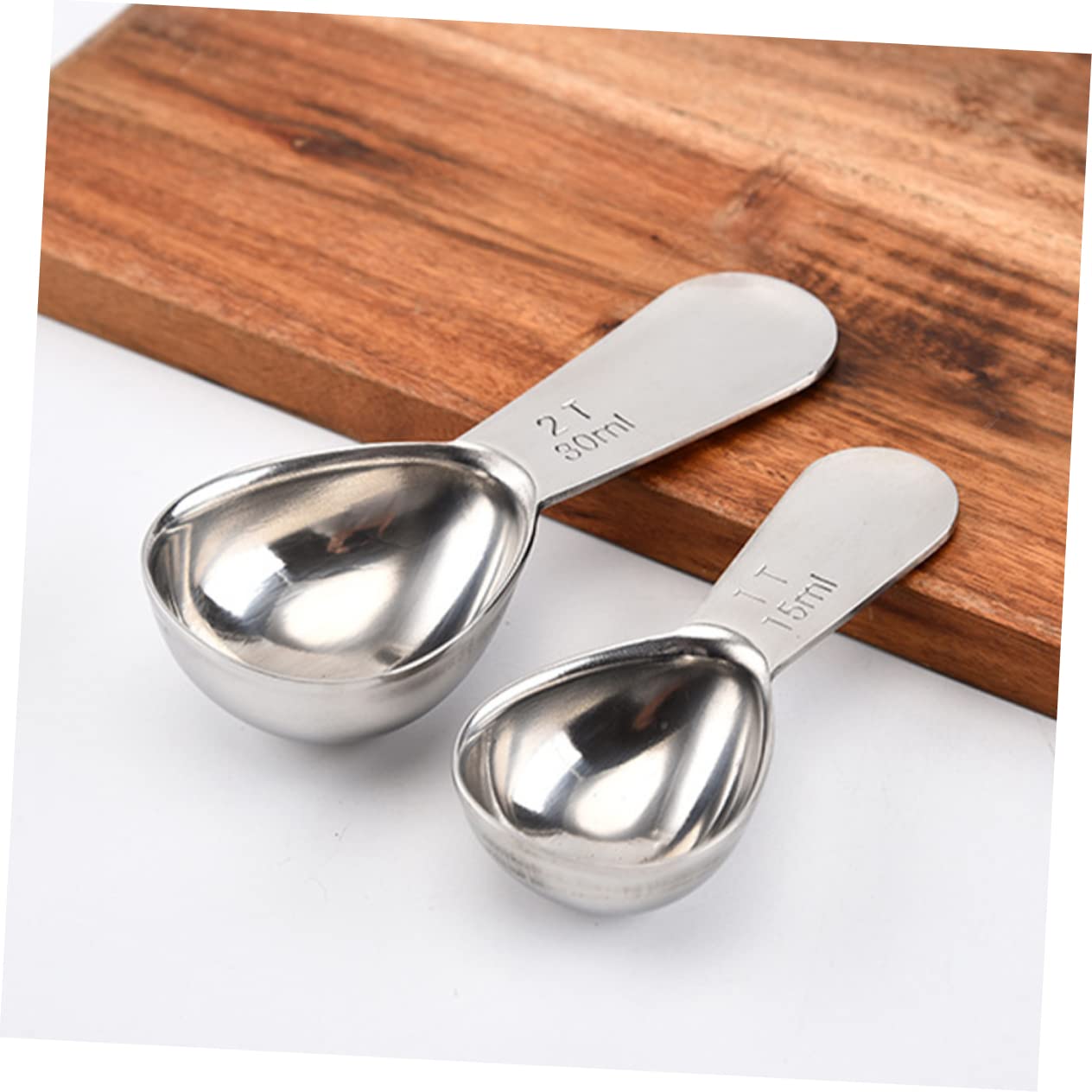 Set Misurini In Ceramica Alipis - 4 Cucchiaini Graduati Con Base A Fiore, Per Cucina E Baking - Foto 3