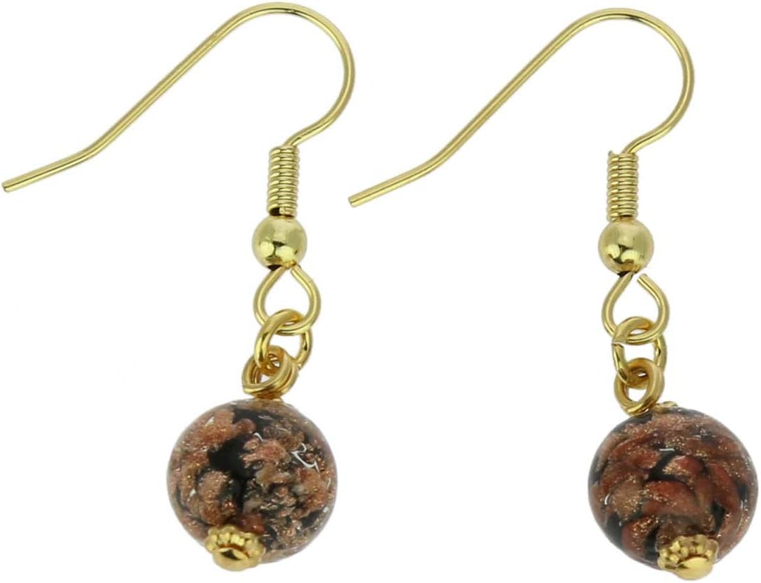 Glass Of Venice Murano Glass Starlight Balls Earrings - Black
