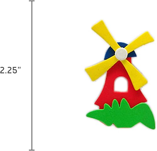 Miniatura 6 de Regalo holandés decorativo blanco 2.75 "molino de viento imán de cocina Material de espuma de poliéster  DutchGiftOutlet