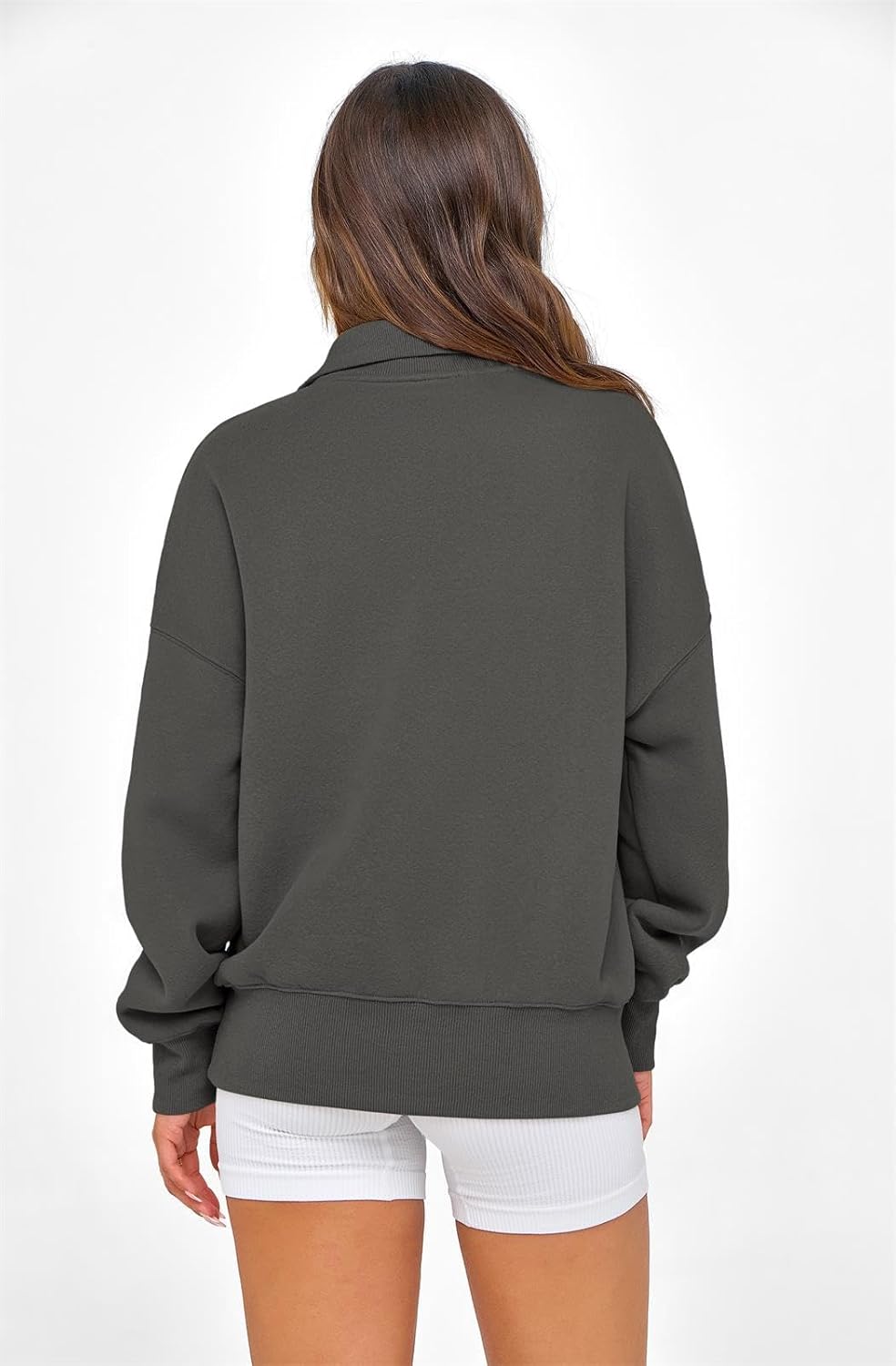 PRETTYGARDEN Womens Half Zip Oversized Sweatshirts Fleece Hoodies 2026 Trendy Long Sleeve Pullover Tops Y2k Spring Outfits - Image 6