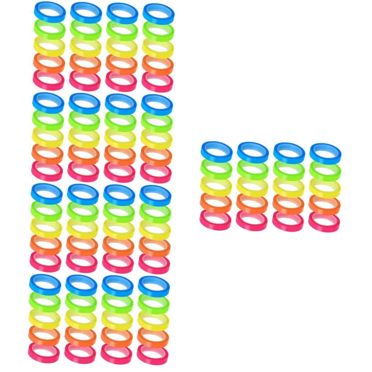 Lurrose 5 Sätze Ultradünne Index-aufkleber Farbiges Fluoreszierendes Klebeband Neonband Abnehmbar Sehen Lesezeichen Buchregisterkarten Praktische Klebefahnen Das Haustier 20 Rollen * 5