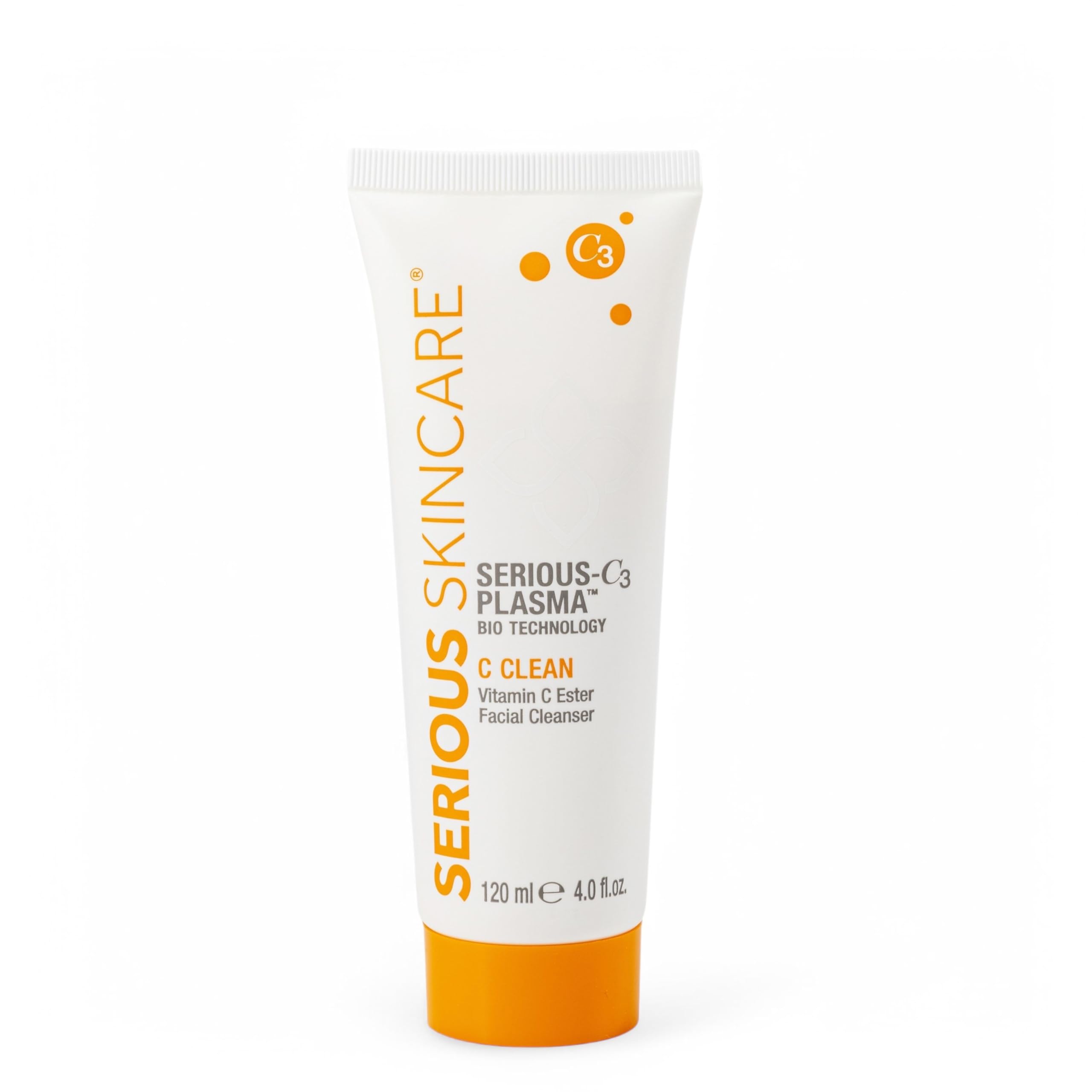 Serious Skincare Hydrating C Clean Facial Cleanser, Gentle Face Wash with Anti-Aging Vitamin C and E, Hydrolyzed Collagen, Botanical Extracts, For Dry