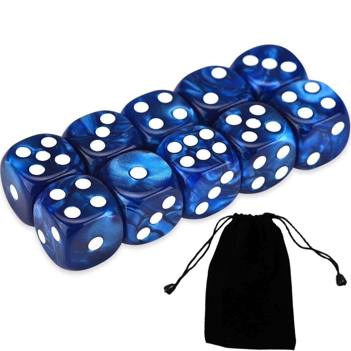 Set di 6 Dadi in Gioco Naturale 30 mm, Cubi Robusti e Leggeri per Giochi Educativi, Attività Creative e Giochi da Tavolo