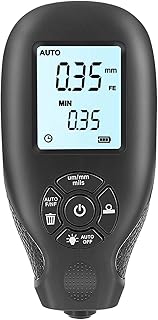Coating Thickness Gauge Paint Thickness Gauge Car Painting Depth Gauge Digital Mil Thickness Meter for Automotive Coating Thickness Tester Film ABS Measuring Tool (Black)