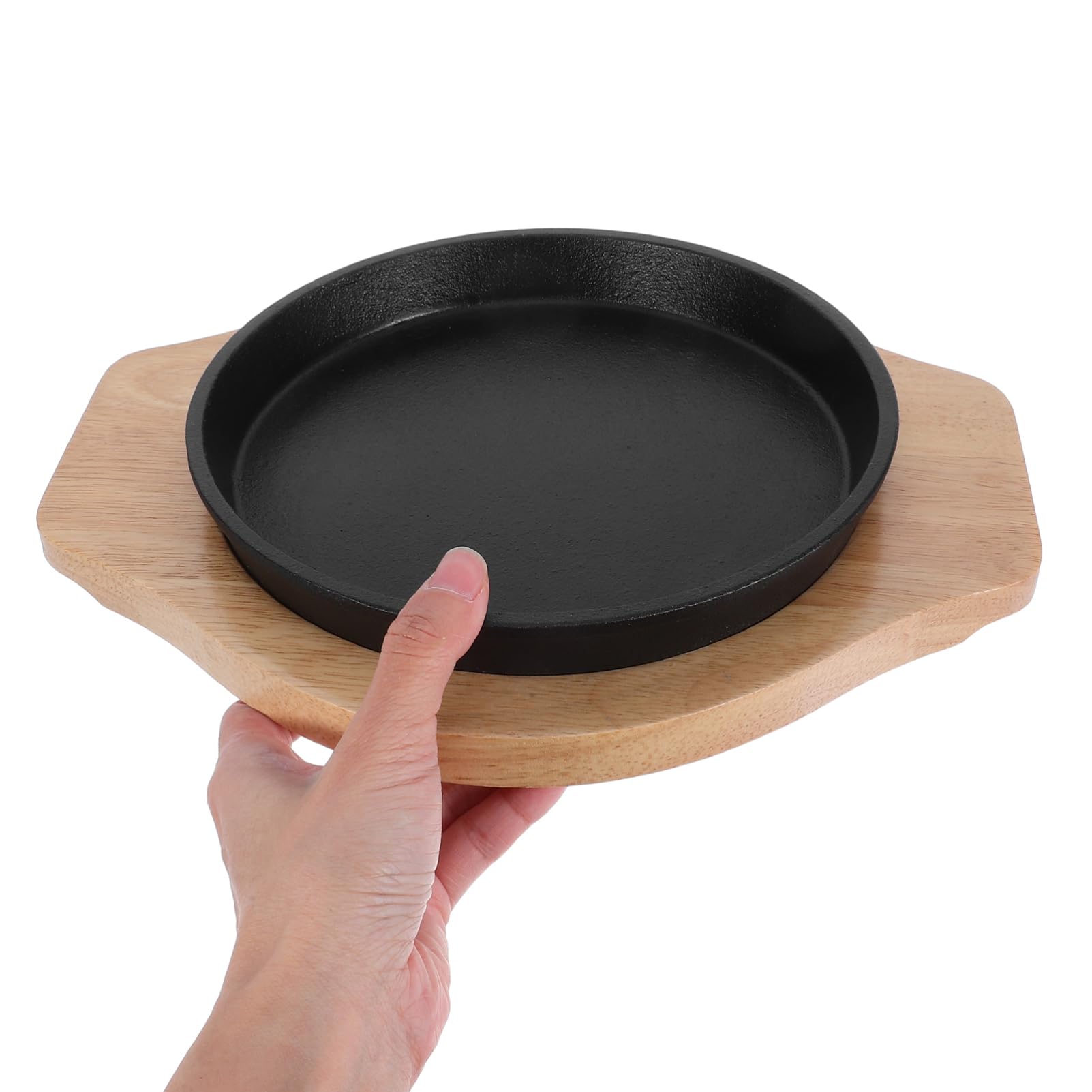 Gatuida Placa De Parrilla Teppanyaki Redonda De Plancha De Hierro Fundido Para Carne Para Barbacoas Fiestas Familiares Fácil De Limpiar y Utilizar Cocinas o Parrillas De Gas