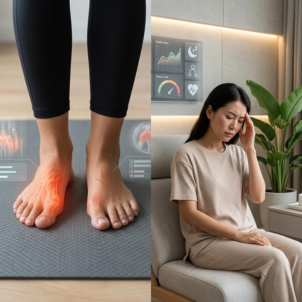 Orthoback ReNerv 3D EMS Fußmassagegerät mit Wärmefunktion, Fußmassage gegen Nervenschmerzen und Taubheit, Fussmassage Durchblutung Beine und Füße, Heating Foot Massager für Entspannung Zuhause