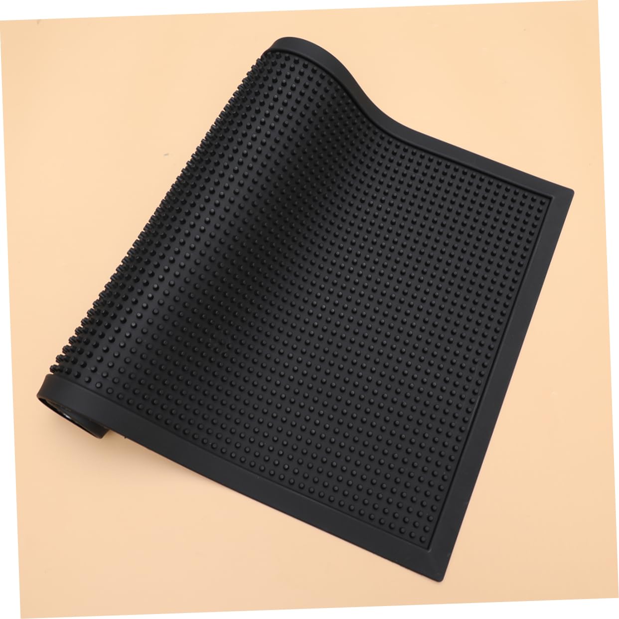 Paillasson D’entrée Antidérapant Pvc 60x40x0, 8cm Noir