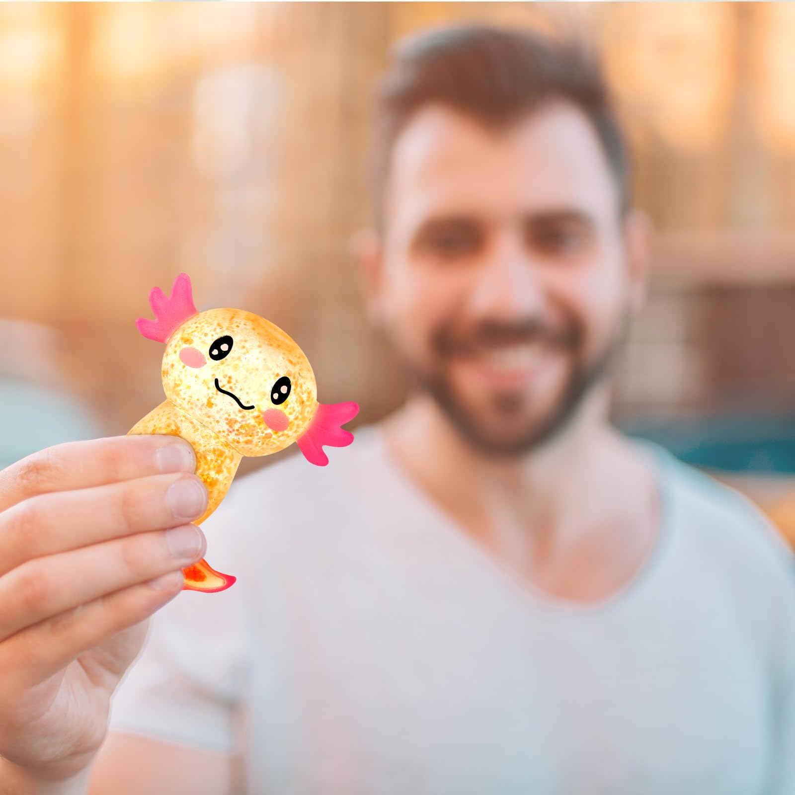 4x Axolotl Squeeze Spielzeug - Anti Stress Squishy Tiere