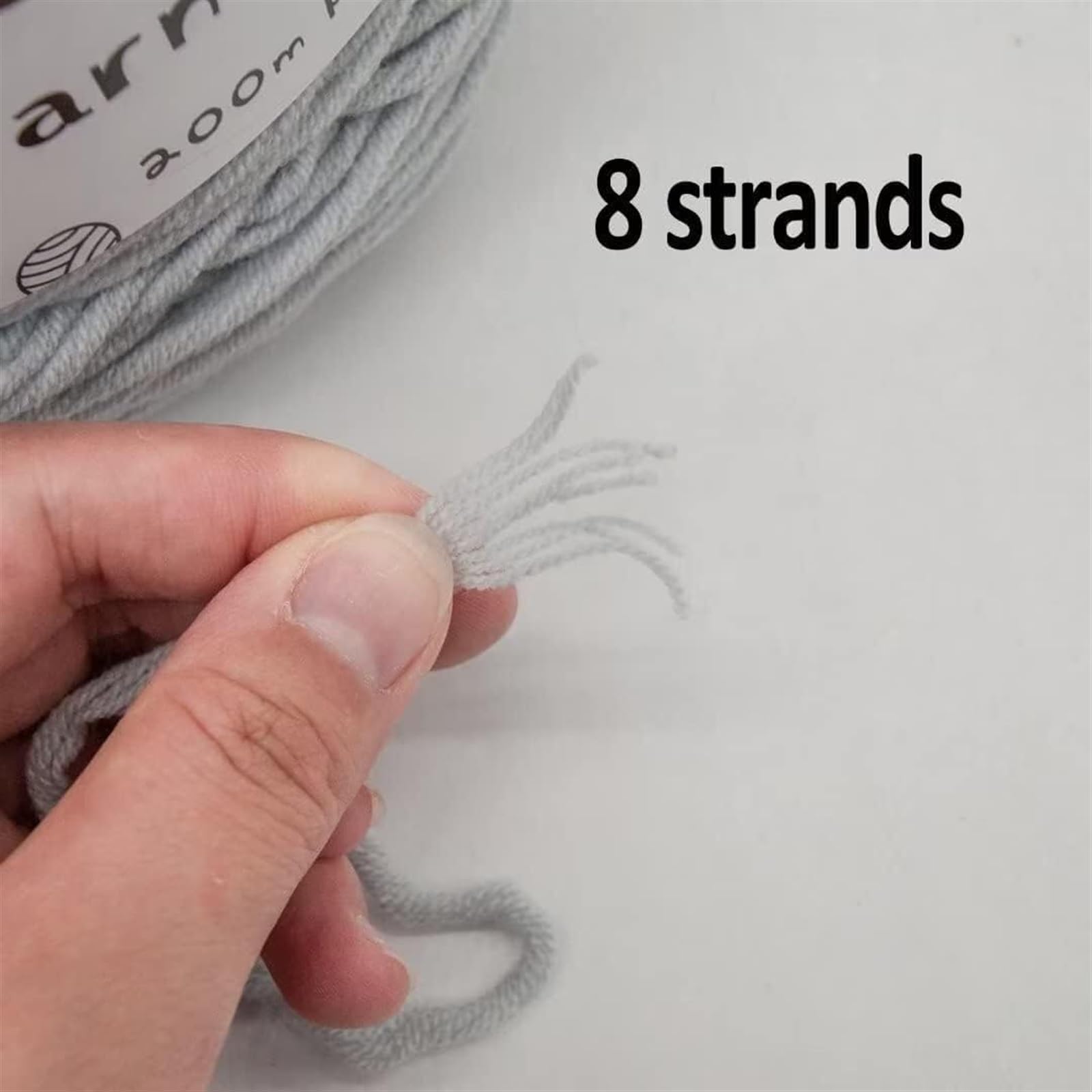 Hilo for tejer/ganchillo for manualidades hechas a mano, bola de hilo copetudo de 400 g/rollo, hilo de bordar mixto de algodón y poliéster, hilo de ganchillo for tejer a mano, hilo for tejer alfombras