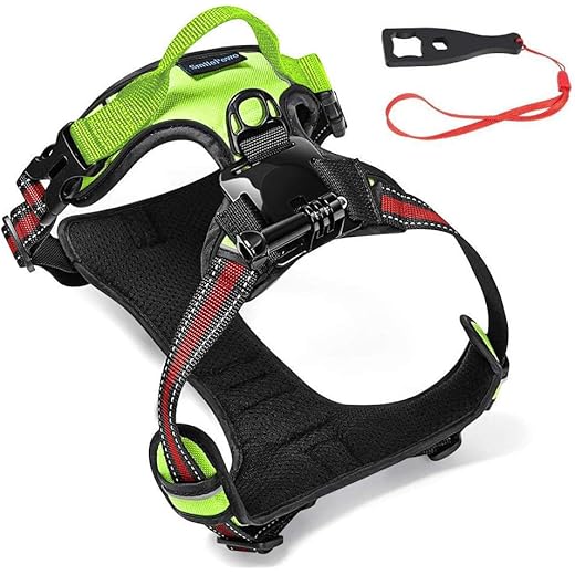 SmilePowo Dog Harness Mount Chest Back Strap Belt Pet Vest for GoPro Hero 10 9 8 7 6 5 4 3 Max Black Hero 2018 Session Fusion Silver White Insta360 DJI AKASO DBPOWER Action Camera for Dog Night Walk