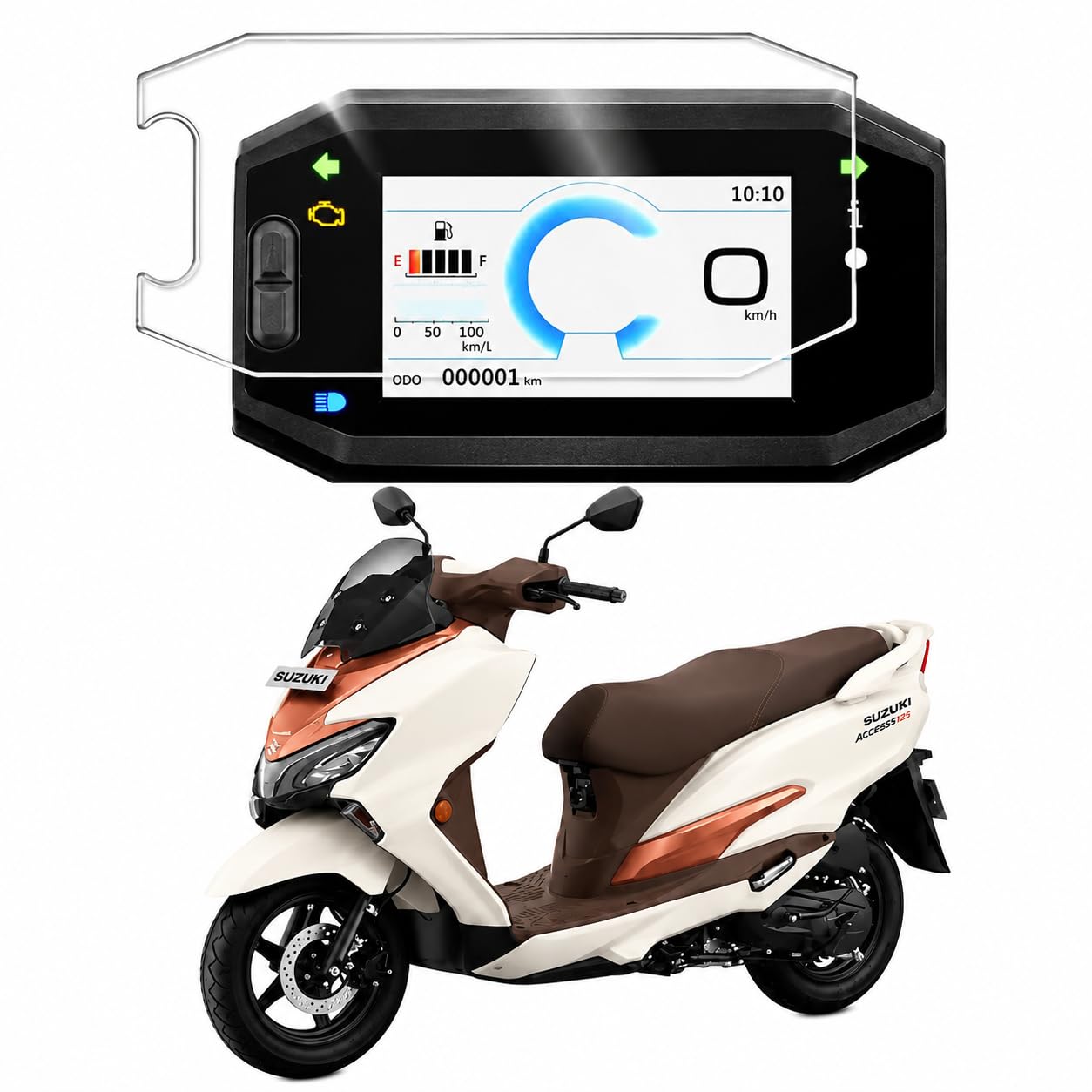 SCREEN GUARD FOR NEW SUZUKI BURGMAN STREET 125 SCOOTER FACELIFT 2026 - RIDE CONNECT TFT EDITION PROTECTOR / HD Clarity / NEW Burgman street 125 2026 Display Speedometer Console Accessory [Not Tempered Glass]-picture-31