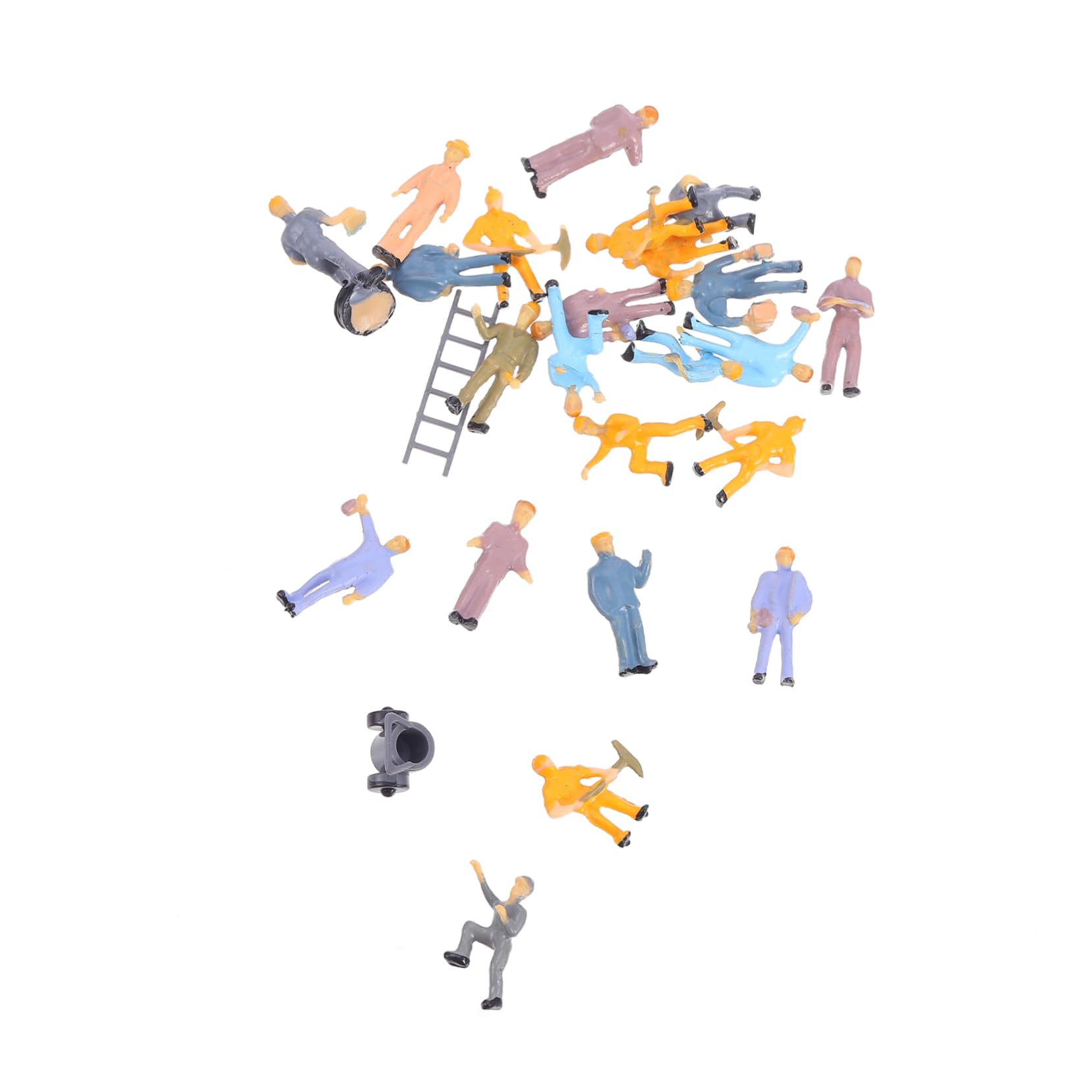 ULDIGI 25pcs 1:87 Scale Architecture People Models Realistic Plastic Figure Sets for School Projects Model Train Layouts