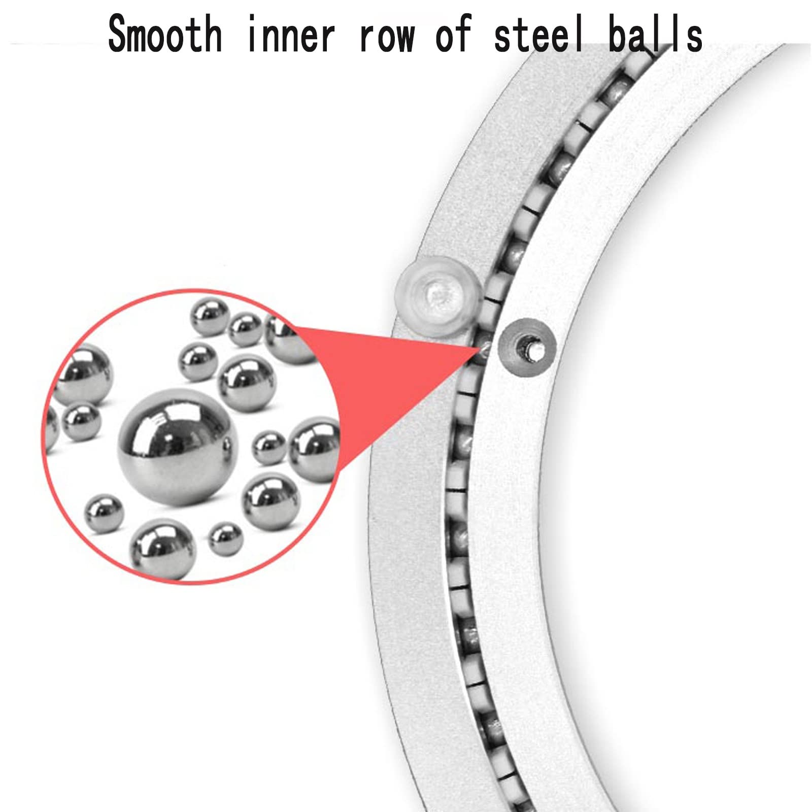 Drehteller aus Aluminiumlegierung, strapazierfähig, drehbar, für Küche, Esstisch, 20,3 cm