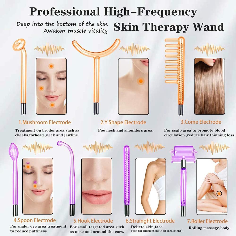 Amazon.co.jp: Handheld High Frequency Wand Facial Machine Portable