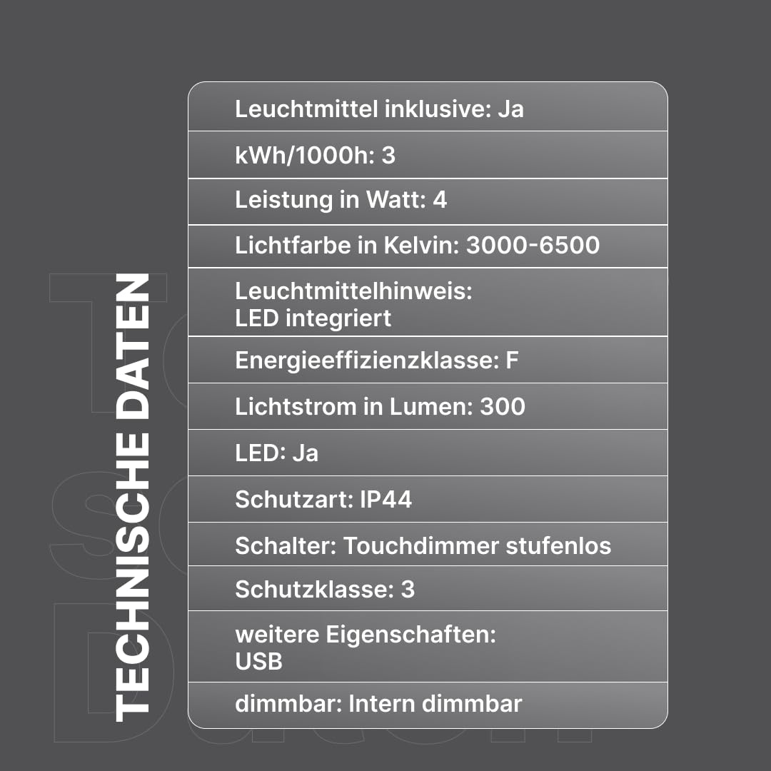 Brilliant Xaana LED Akku Tischleuchte, 37cm, dimmbar, 300lm