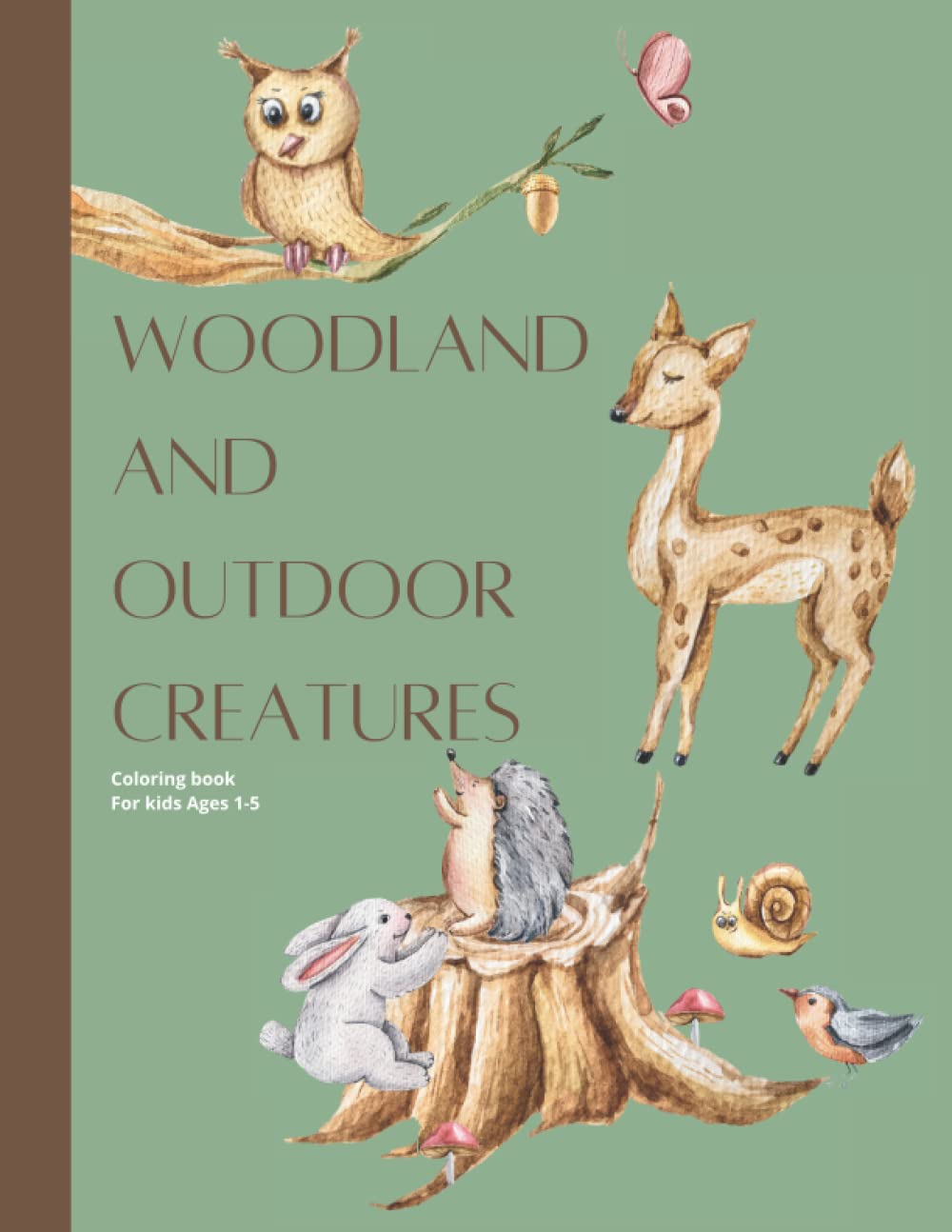 Woodland and Outdoor Creatures Coloring Book: 50 pages of beautiful woodland creatures! Coloring book for kids or adults.