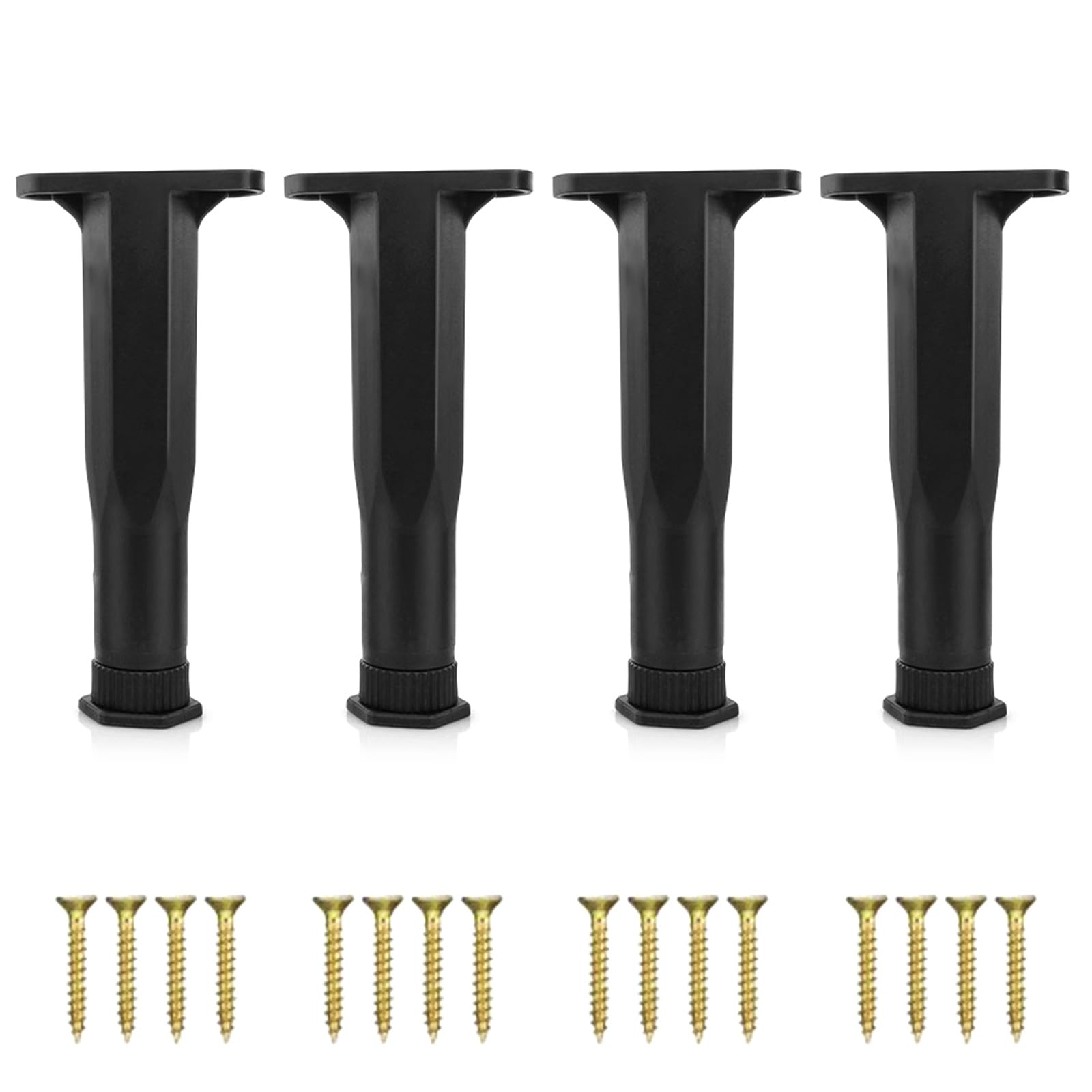4Pcs Universals Furniture Leveling Feet Adjustable Legs Heavy Duty Furniture Replacement Legs for Home Offices Hotel Use Strong Load Bearing Bed