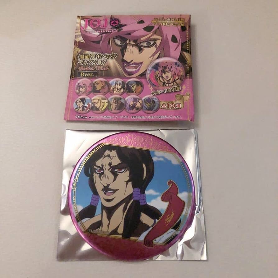 ジョジョの奇妙な冒険 アニメ10周年記念展 場面写缶バッジ 缶バッチ イルーゾォ ジョジョの奇妙な冒険」アニメ10周年記念展通販