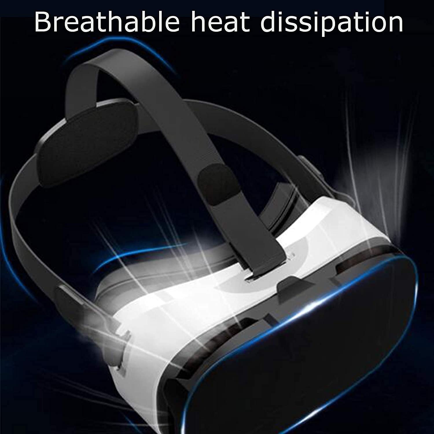 Occhiali da VR, Occhiali per la Realtà virtuale montata Testata VR Games Auricolare 3D VR Occhiali per Giochi mobili e Film