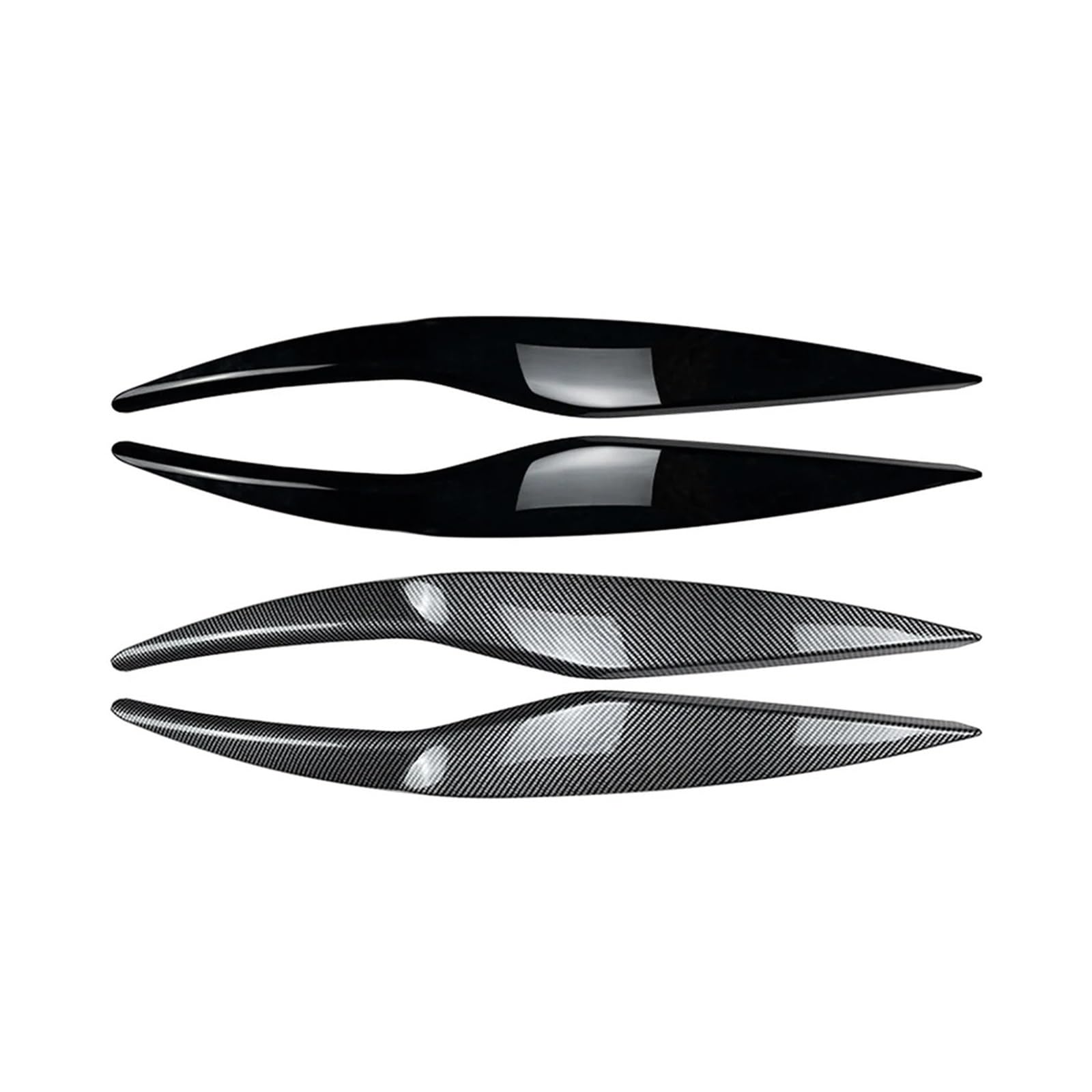 Auto Faro Del Faro Sopracciglio Palpebre Telaio di Copertura Trim, for Ford, for Fiesta, for MK6 2008 2009 2010 2011 2012 Adesivi per lampade auto(Carbon Fiber Black)