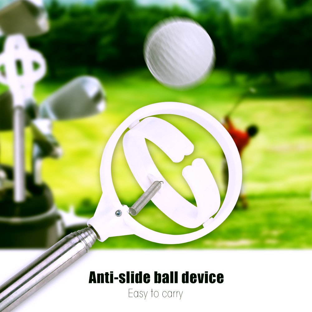 2 Colors Golf Ball Picker Telescopic Antenna Ball Pick-up Retriever Golf Automatic Locking Scoop