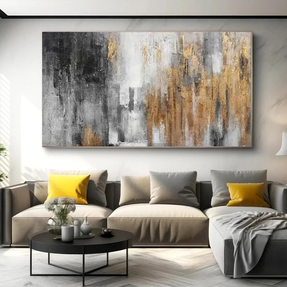 LMYSXAOZ Canvas Prints Light Abstract Oil Painting Wall Home Living Room Paint Interior Office For Bedroom Decoration(55X110cm)