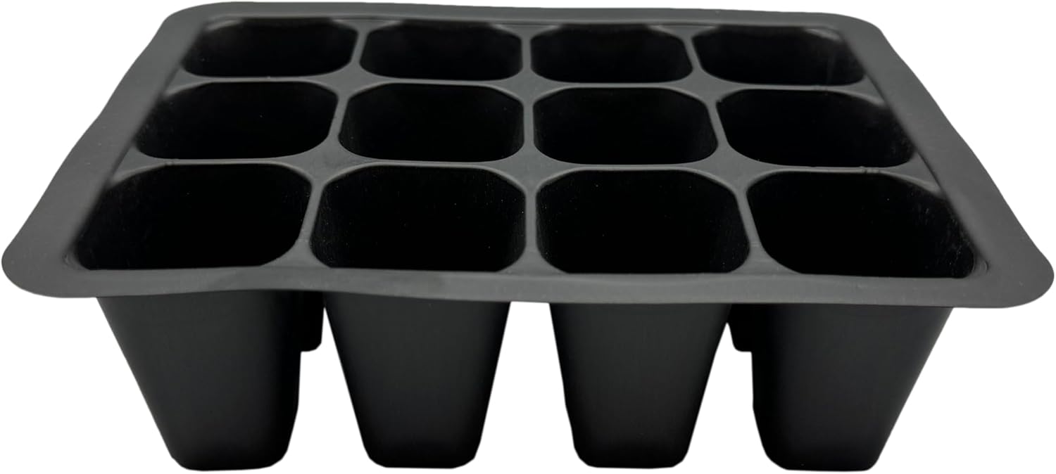 Plant Seed Starter Trays, 12 Cells per Tray, Plastic with Drainage Holes, Seedling Trays for Vegetables, Flowers, Succulents (36)