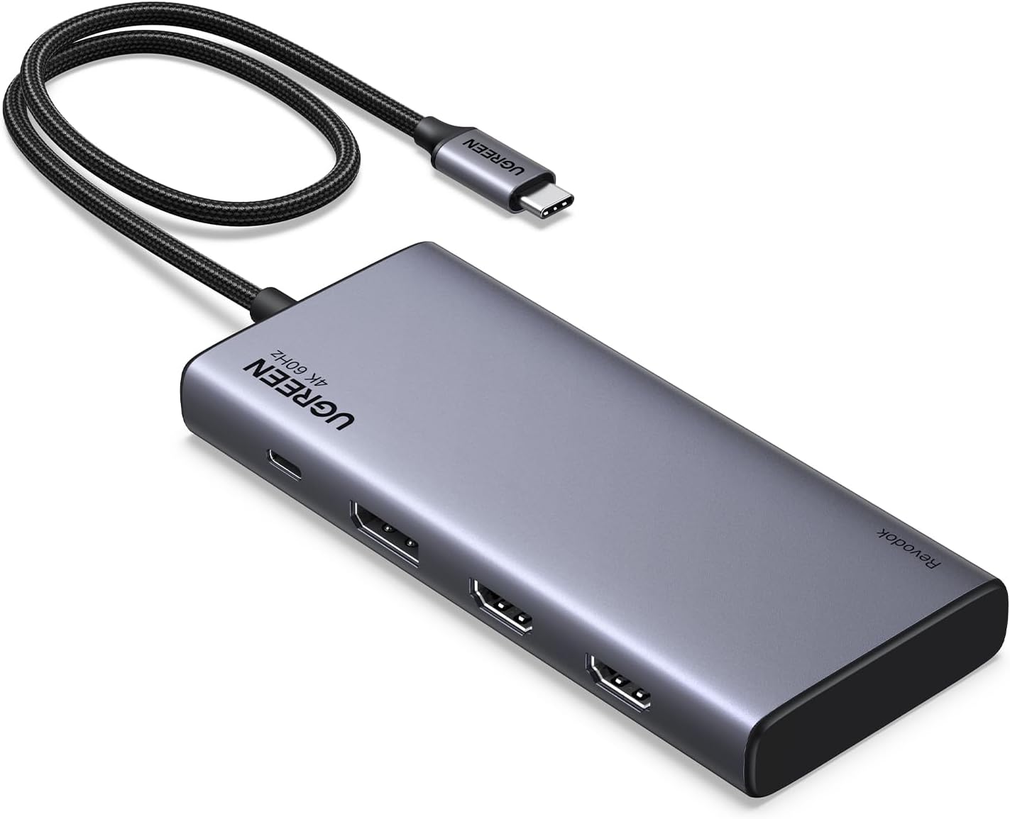 USB C Docking Station Triple Monitor 4K, 8-in-1 Dock with 2xHDMI+DP | Triple/Dual 4K@60Hz, Single 8K@30Hz, 2x10G USB A&C Port, 100W PD, USB-C Hub Compatible for Dell, HP, Lenovo, Surface and More