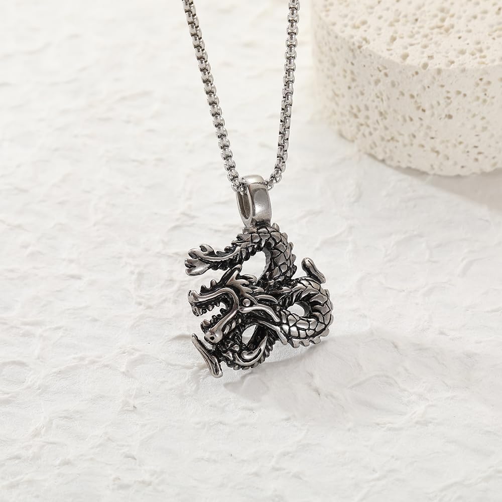 stainless steel dragon pendant necklace - Image 7