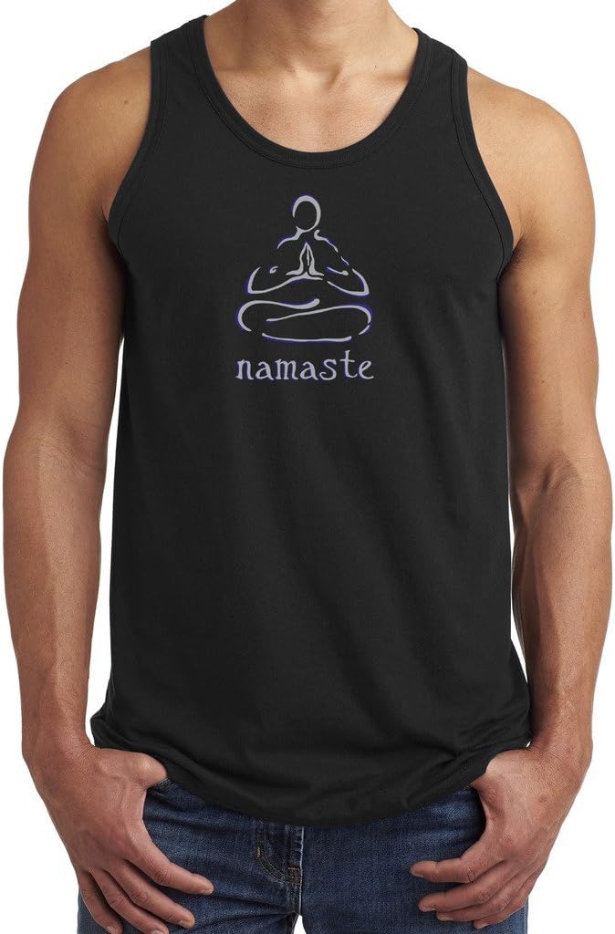 Yoga Clothing For You Mens Tank Top - Namaste Lotus Pose