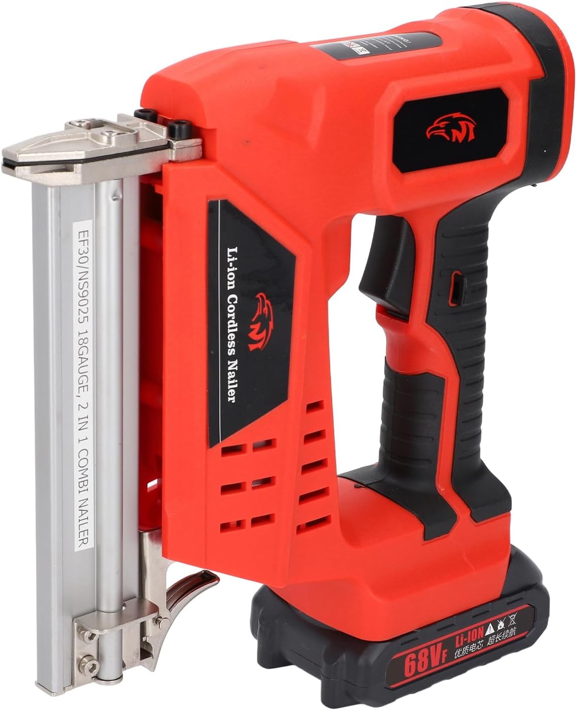 Cordless Nailer Kit with 18V 2Ah Lithium Battery, High-Speed Electric Stapler for Woodworking, Carpentry & Interior Decoration — Compact, Lightweight & Fit for DIY Enthusiasts and Professionals