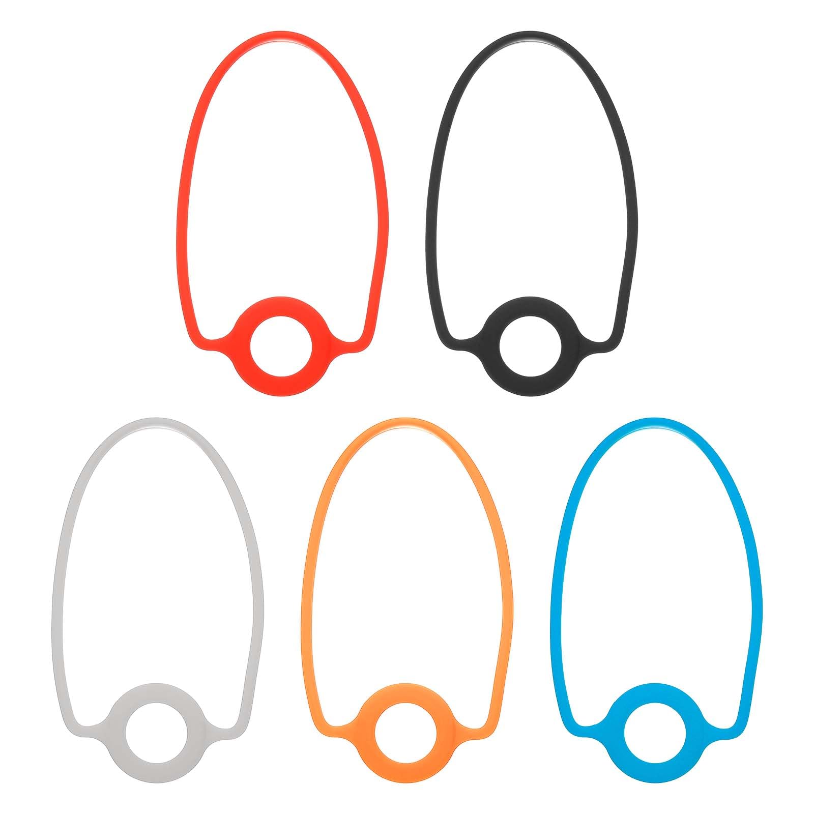 PATIKIL 5Pcs Silicone Water Bottle Lanyard, Reusable Tumbler Strap Water Bottle Handle Holder with Strap for Beverage Carry Traveling Take Out, Multicolor
