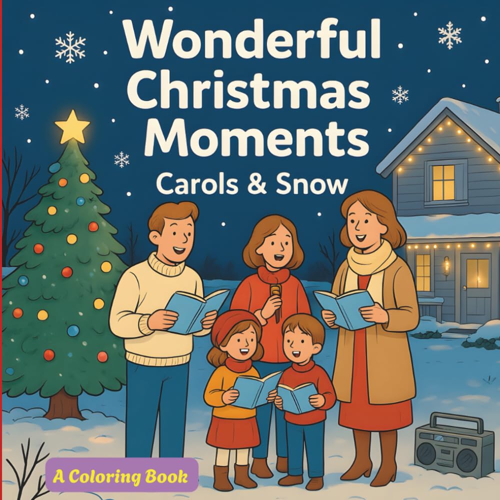 Wonderful Christmas Moments * Carols & Snow: A Coloring Book About The Majestic Atmosphere Of Christmas Season