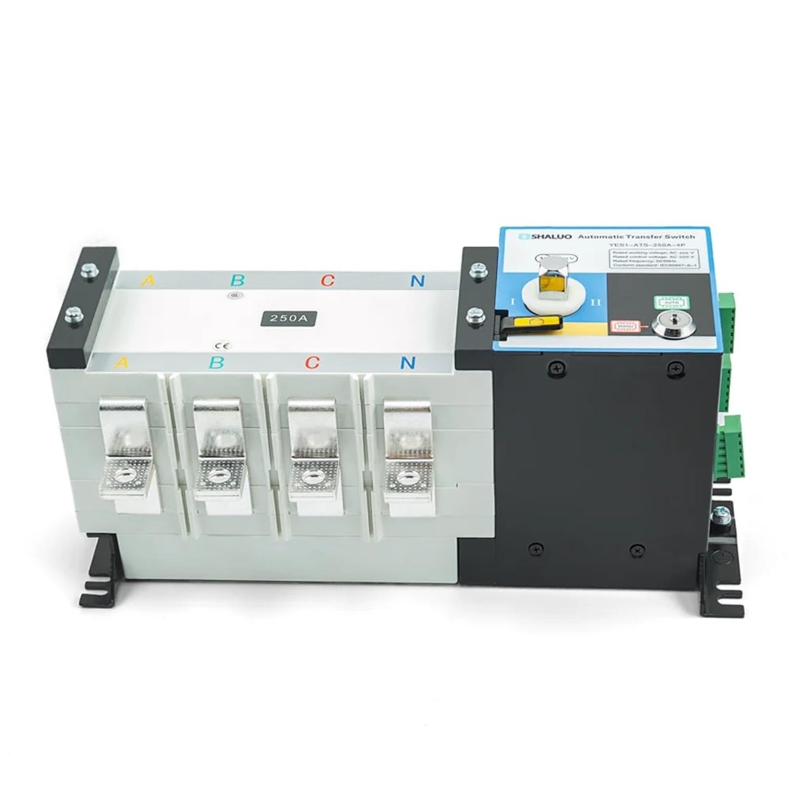 ATS Dual Power Automatic Transfer Switch AC220 V 100 A 160 A 250 A 4P do generatora diesla, części sterujących, moduł obwodu (250 A 4P ATS)