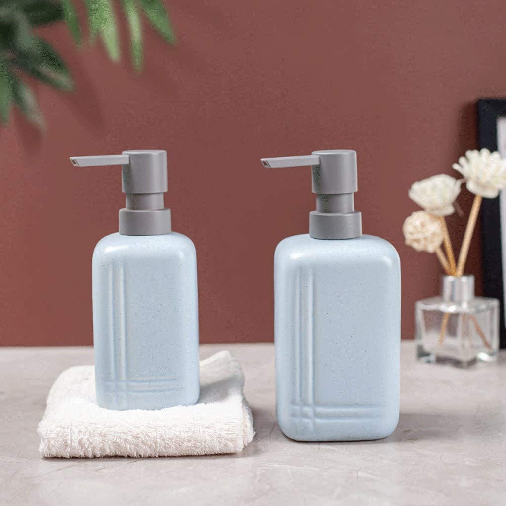 APUM Seifenspender aus Keramik, quadratische Pumpflasche mit großem Fassungsvermögen für Händedesinfektionsmittel in Küche und Bad (10,1 oz / 15,2 oz) Seifenspender
