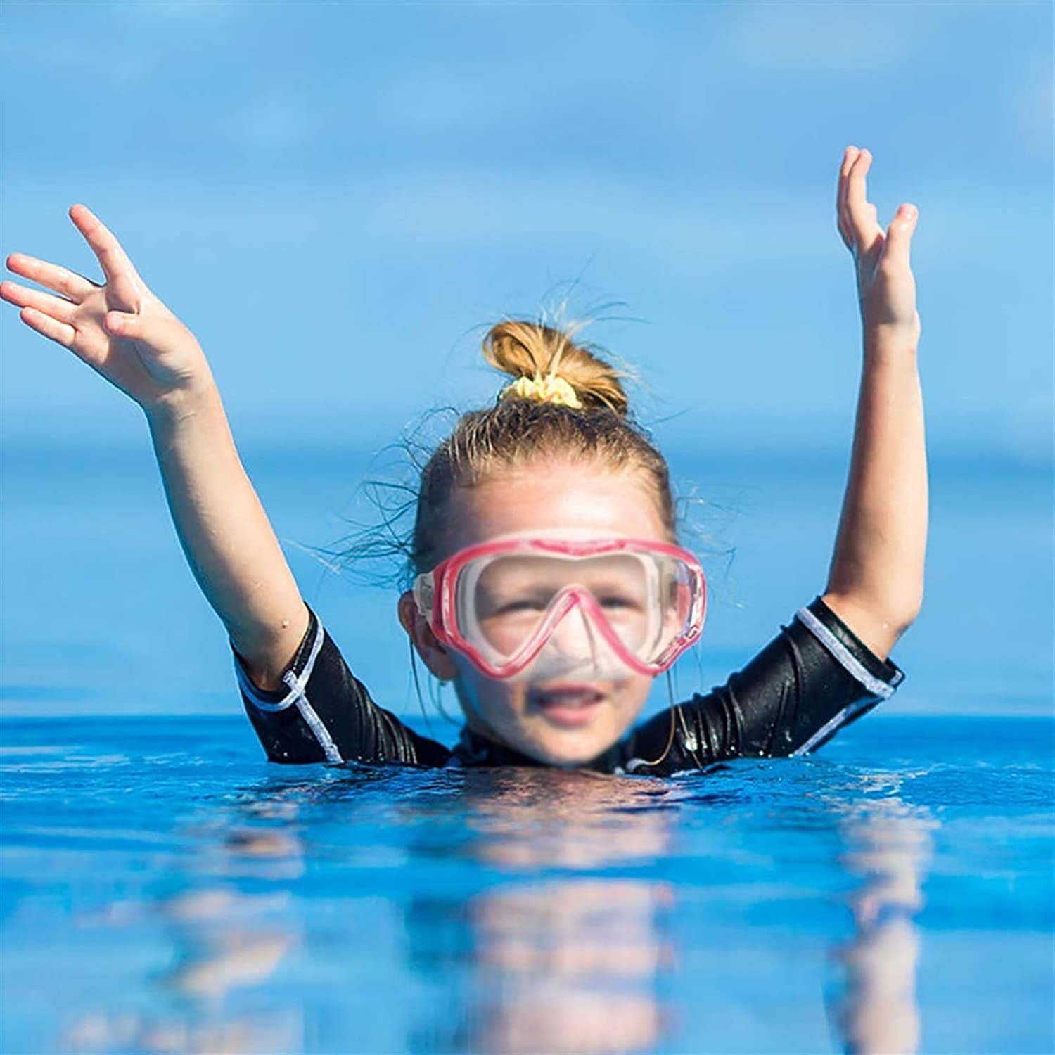 maska do nurkowania Maski do nurkowania Podwodna maska do snorkelingu i fajka Okulary przeciwmgielne Nurkowanie Pływanie Łatwy zestaw rurek oddechowych dla dzieci Dzieci (kolor: zestaw błękitny)