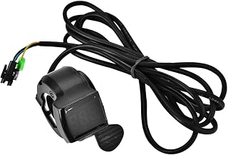 RiToEasysports Scooter Throttle Thumb, 12V - 99V Electric Bike Thumb Control with LCD Battery Voltage Display Scooter Accessory