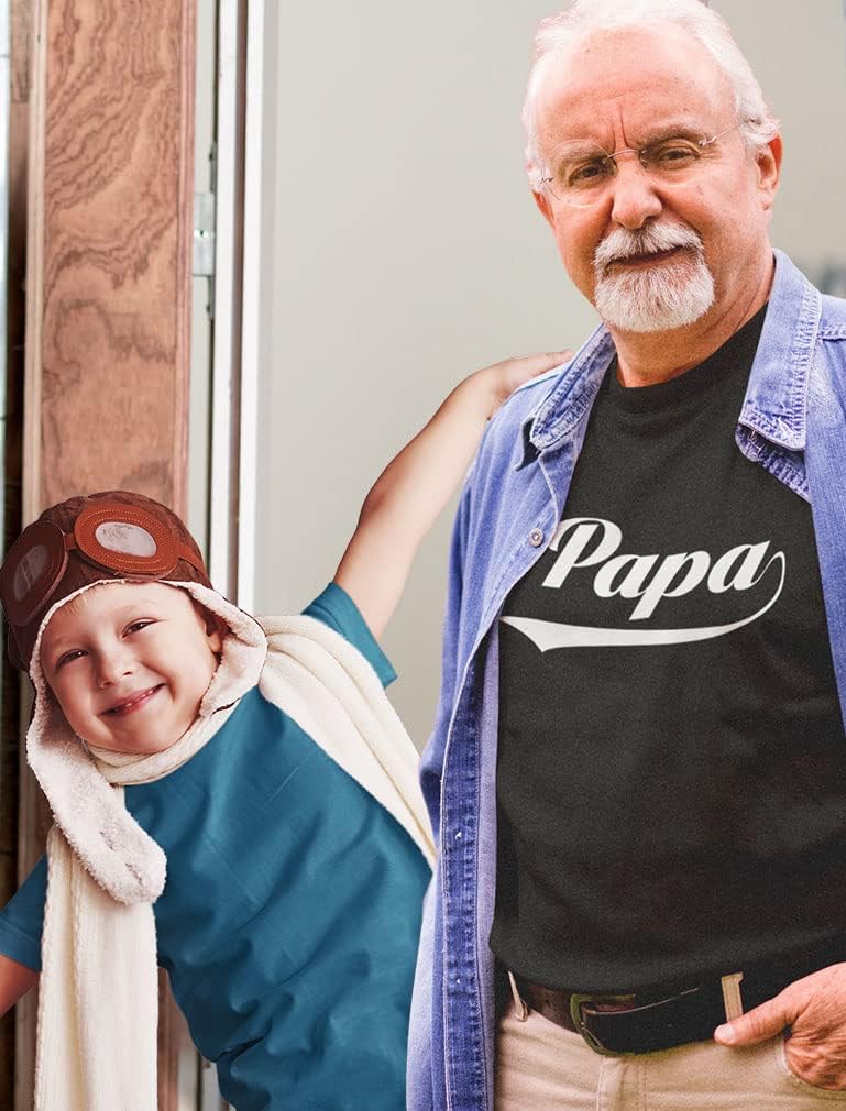 Tstars Papa Cool Shirt Logo Funny Gifts for Dads Fathers Day T-Shirt Dad Jokes Shirts for Men