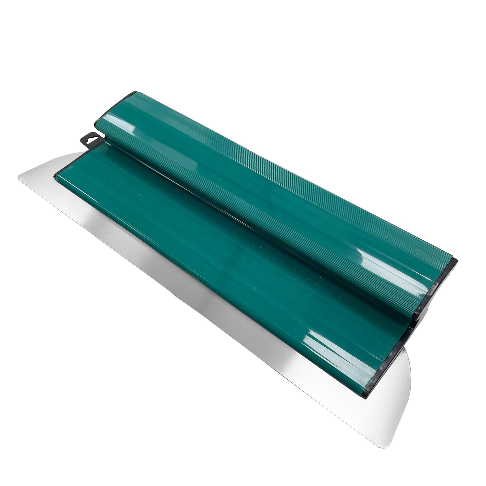 Hoja de desnatado para paneles de yeso, hoja de acero inoxidable de 0.4 mm, paleta de yeso alisadora y derribada para decoración de pared de área de trabajo (verde-16 pulgadas)