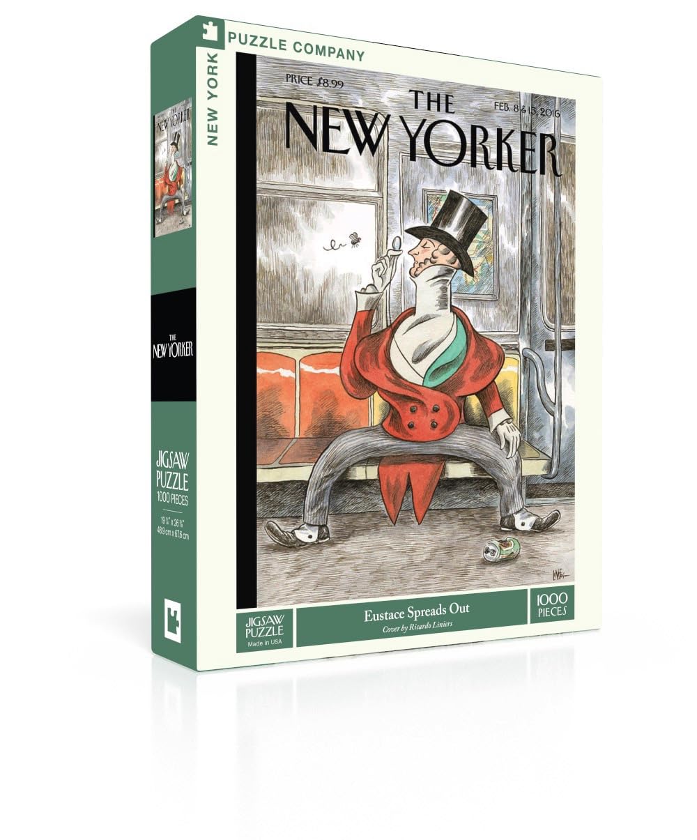 New York Puzzle Company - New Yorker Eustace Spreads Out – Puzzle de 1000 pièces pour adultes par Liniers
