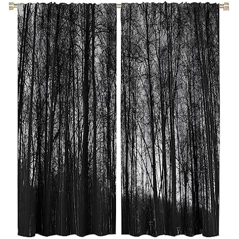 Gothic Black Forest Blackout Curtains Cover