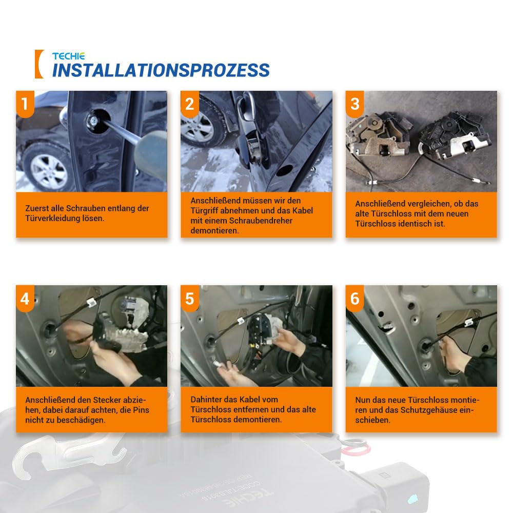 Techie Motore di regolazione per porta, compatibile con Arosa 1997-2004 Octavia I 1996-2010 B ora 1998-2013 Golf IV 1997-2006 Pas SAT 1996-2005 (anteriore sinistra)