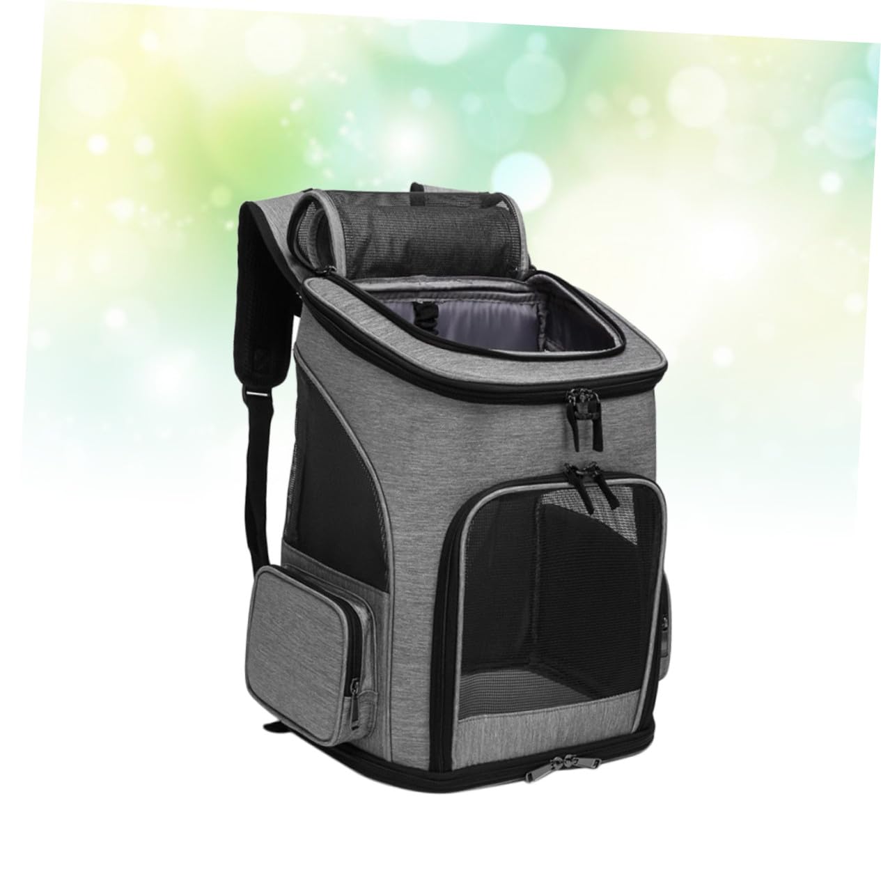 TOYANDONA 1pezzi Zaino Per Animali Domestici Grigio Traspirante Di Ventilazione Design Pieghevole Portatile Per Cani Gatti Gattino Cucciolo
