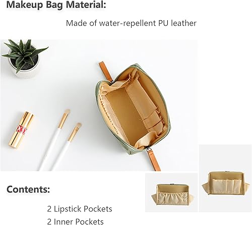 Miniatura 4 de LtyTz Neceser de belleza para bolso de viaje, práctica bolsa de maquillaje para mujeres y niñas (), A Inner Red,