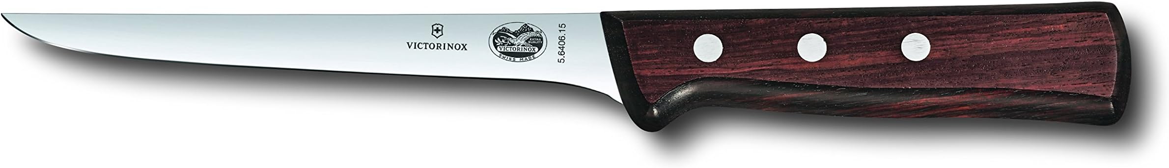 Victorinox 6 Inch Straight Rosewood Boning Knife with Stiff Blade