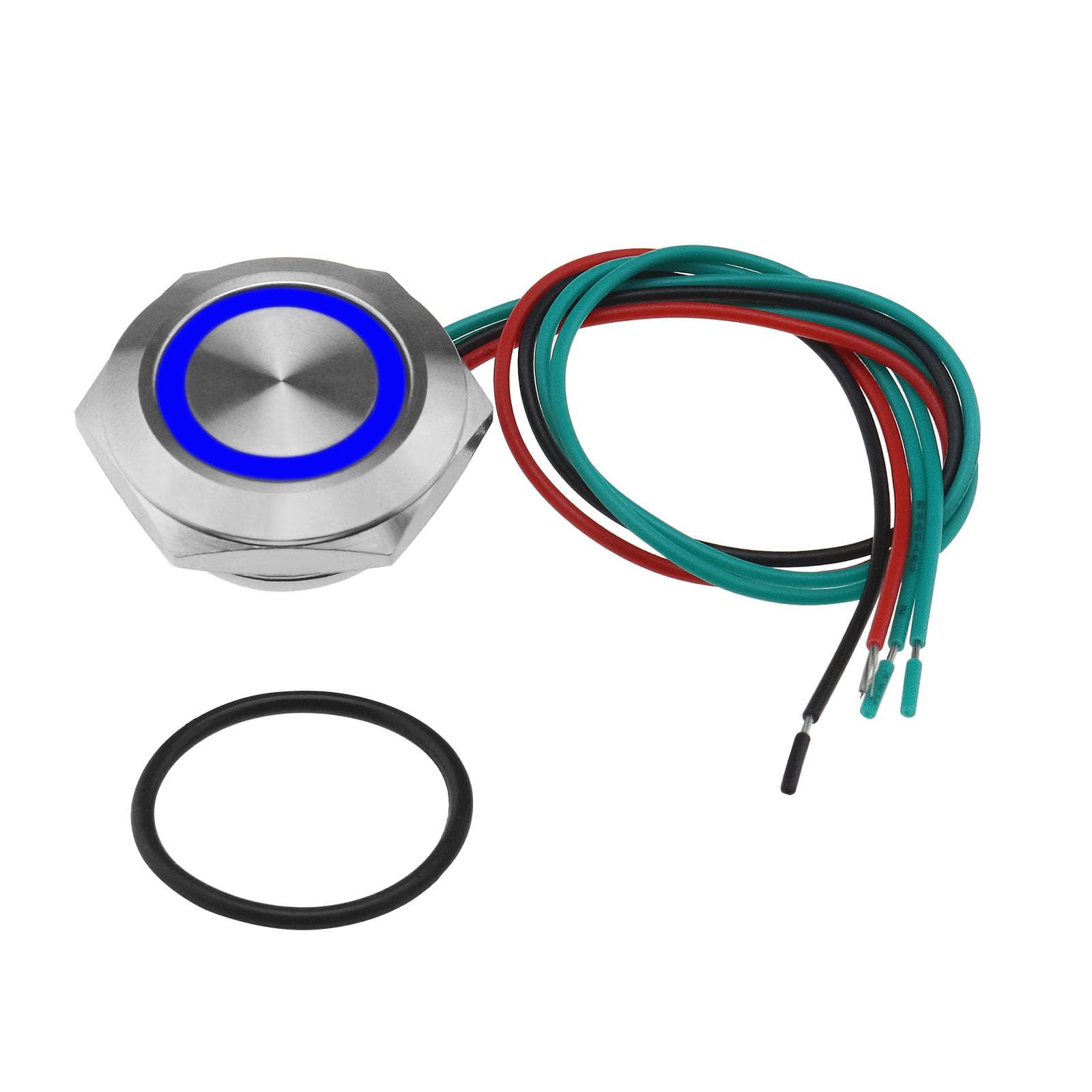 Pulsante A Pressione In Acciaio Inox - Diametro 19 Mm - Icona Campana Illuminata LED Bianco - Antivandalismo - Foto 6