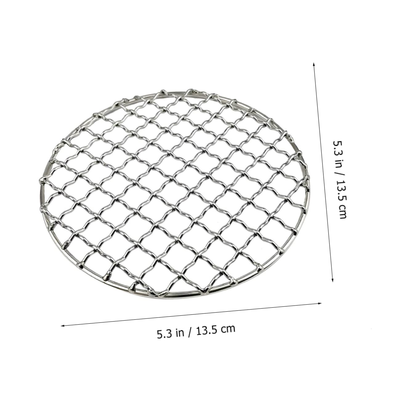 KONTONTY BBQ Rack Steaming Grilling Accessory Portable Stainless Steel Mesh Grid for Outdoor Cooking for Steak Fish Shrimp and Vegetables Durable