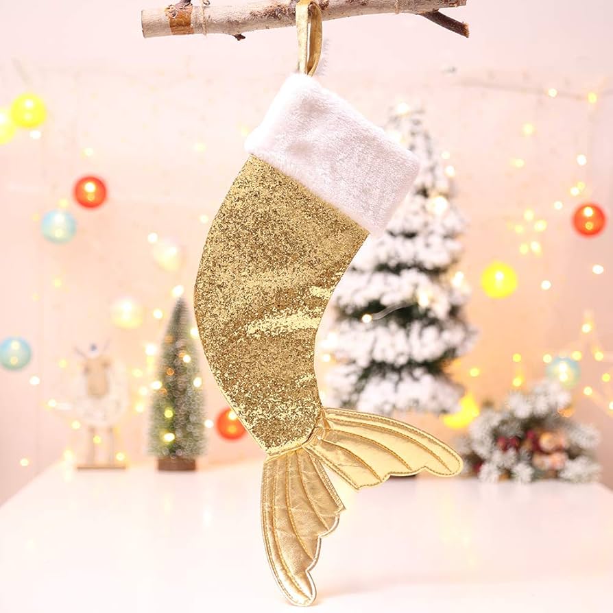 Mermaid tail christmas stocking Clearance