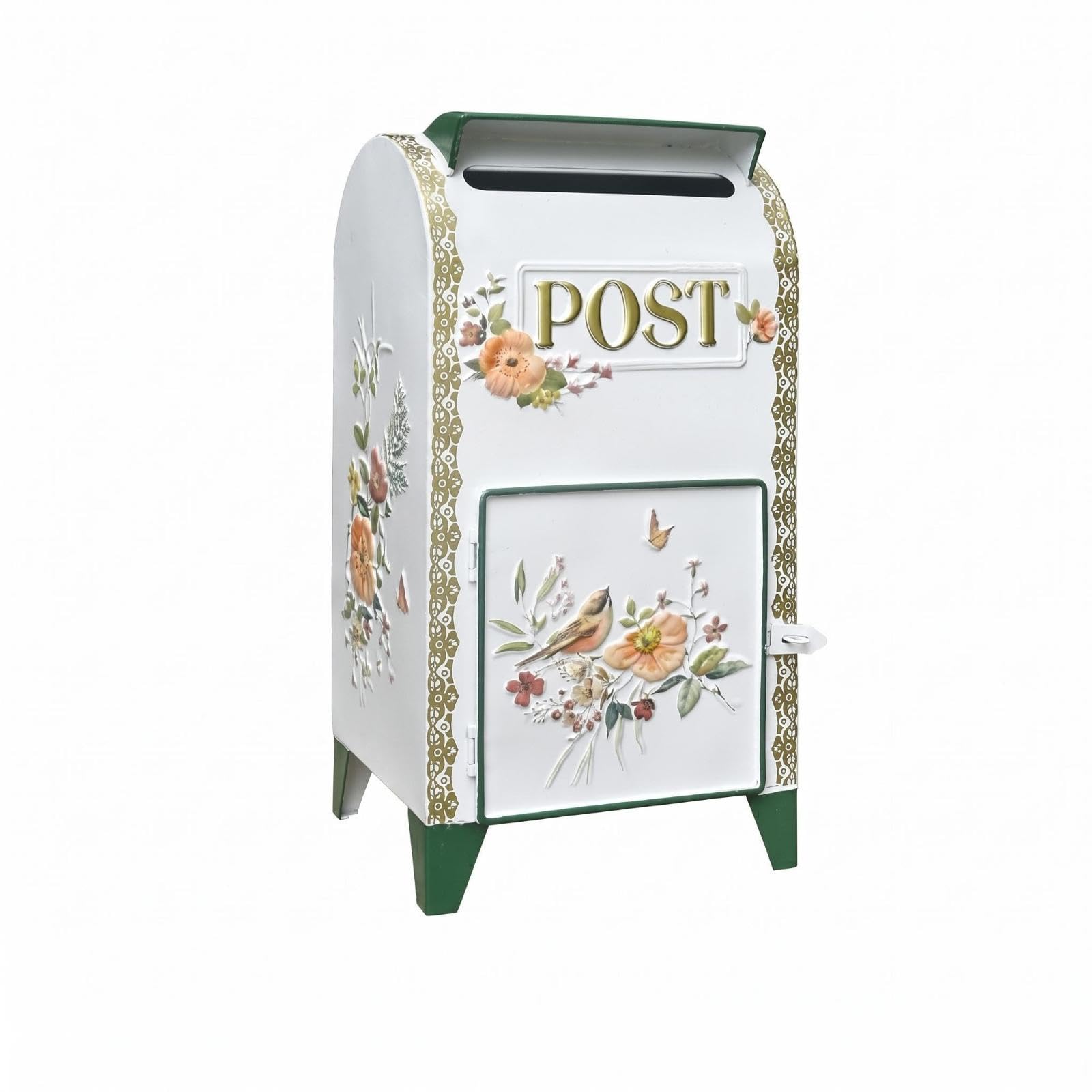 Standing Post Box Waterproof Iron Post Box Decorative Outdoor Iron Postbox Flower Bird-1|Home & Garden| Yard, Garden & Outdoor Living| Garden Fencing, Privacy Screens & Gates| Garden Fenc-image-36